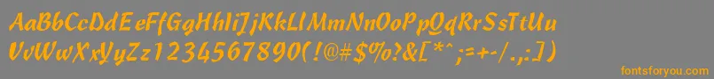CascadeLight Font – Orange Fonts on Gray Background