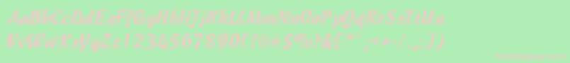CascadeLight Font – Pink Fonts on Green Background