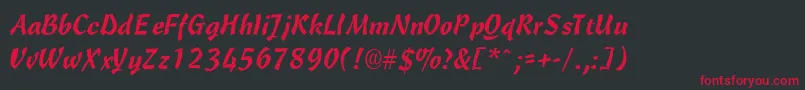CascadeLight Font – Red Fonts on Black Background