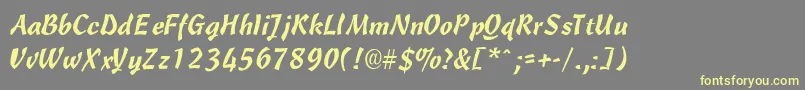 CascadeLight Font – Yellow Fonts on Gray Background