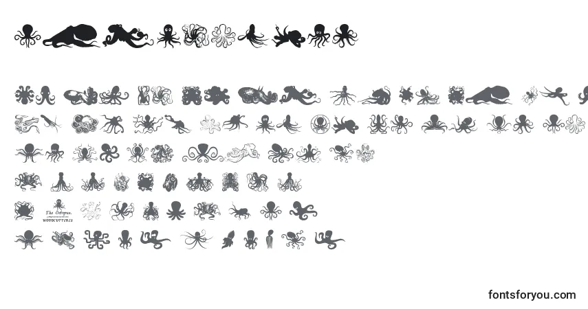 Шрифт TheOctopus – алфавит, цифры, специальные символы