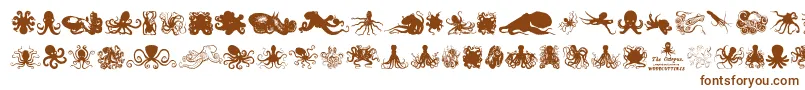 TheOctopus-fontti – ruskeat fontit valkoisella taustalla