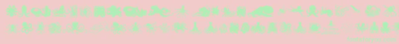 TheOctopus Font – Green Fonts on Pink Background