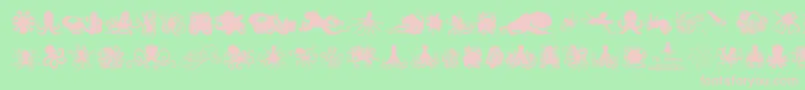 TheOctopus Font – Pink Fonts on Green Background