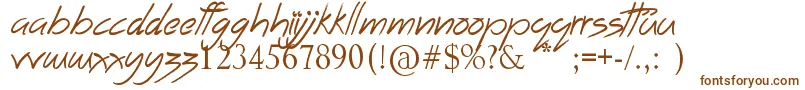 Шрифт TimsGroceryStore – коричневые шрифты на белом фоне