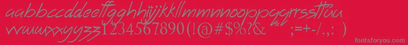 TimsGroceryStore Font – Gray Fonts on Red Background