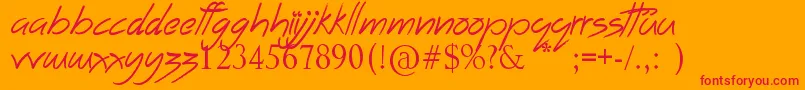 TimsGroceryStore Font – Red Fonts on Orange Background