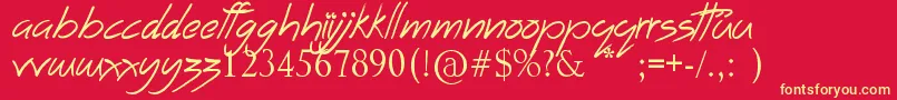 TimsGroceryStore Font – Yellow Fonts on Red Background