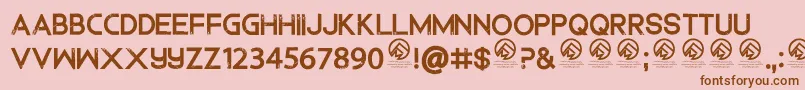 DedecusputroRegular Font – Brown Fonts on Pink Background