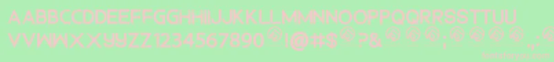 Шрифт DedecusputroRegular – розовые шрифты на зелёном фоне