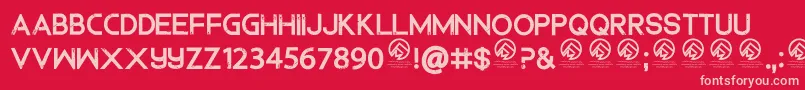DedecusputroRegular Font – Pink Fonts on Red Background