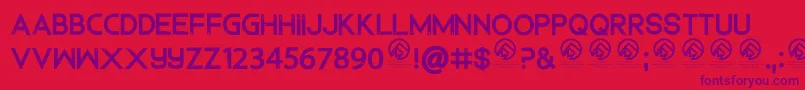 DedecusputroRegular Font – Purple Fonts on Red Background
