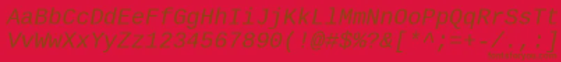 Liberationmono Font – Brown Fonts on Red Background