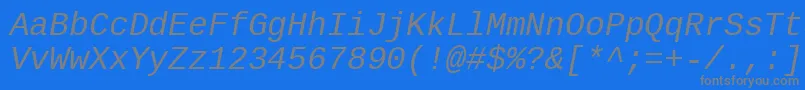 Liberationmono Font – Gray Fonts on Blue Background
