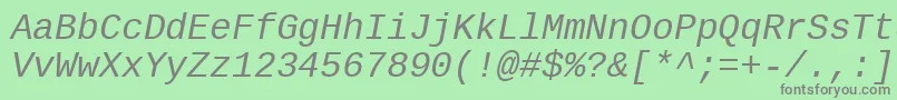 Liberationmono Font – Gray Fonts on Green Background