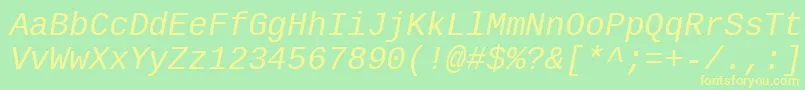 Liberationmono Font – Yellow Fonts on Green Background