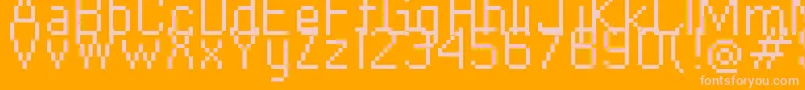 Copy1056 Font – Pink Fonts on Orange Background