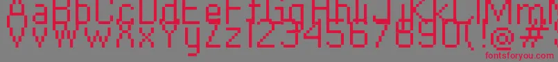 Copy1056 Font – Red Fonts on Gray Background