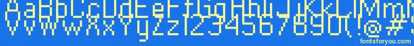Шрифт Copy1056 – жёлтые шрифты на синем фоне