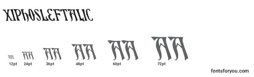 Размеры шрифта XiphosLeftalic