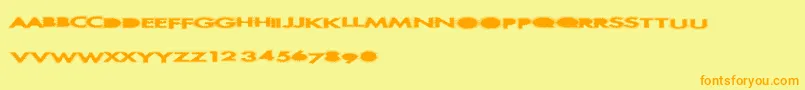 Alienfur Font – Orange Fonts on Yellow Background