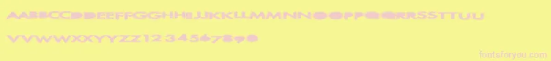 Alienfur Font – Pink Fonts on Yellow Background