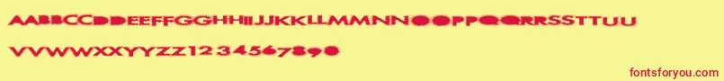 Alienfur Font – Red Fonts on Yellow Background