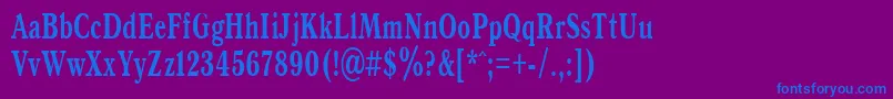 AntiquaBold65b Font – Blue Fonts on Purple Background