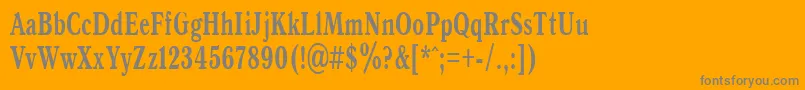 AntiquaBold65b Font – Gray Fonts on Orange Background