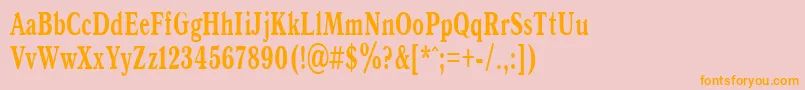 AntiquaBold65b Font – Orange Fonts on Pink Background