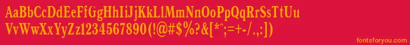 AntiquaBold65b Font – Orange Fonts on Red Background