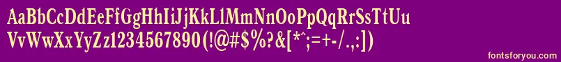 AntiquaBold65b Font – Yellow Fonts on Purple Background