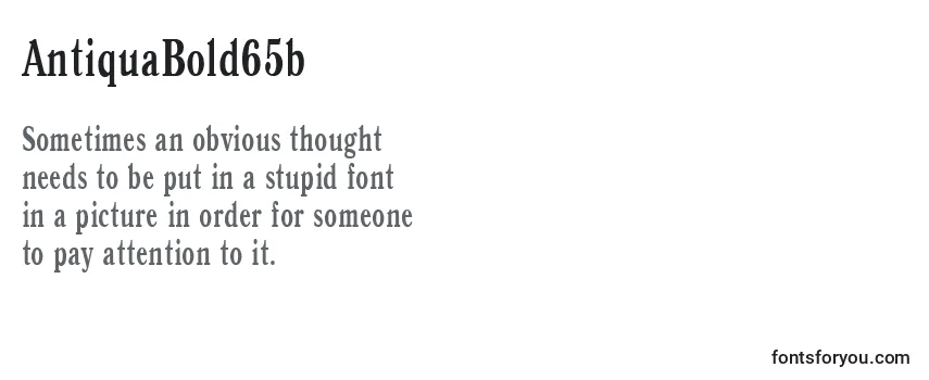 Review of the AntiquaBold65b Font