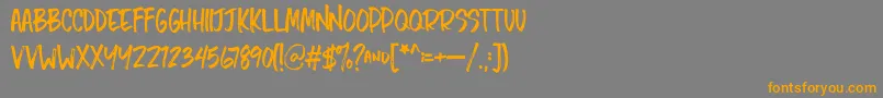 Шрифт ChopshopRegular – оранжевые шрифты на сером фоне
