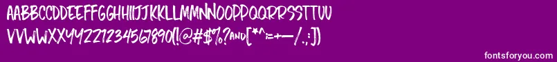 Шрифт ChopshopRegular – белые шрифты на фиолетовом фоне