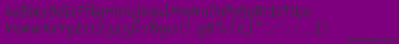 フォントNeoNeoLetPlain.1.0 – 紫の背景に黒い文字