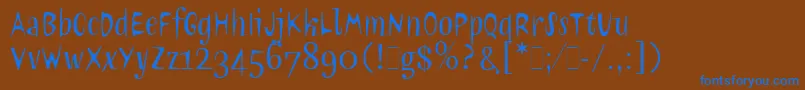 Шрифт NeoNeoLetPlain.1.0 – синие шрифты на коричневом фоне