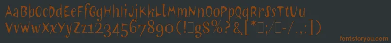 フォントNeoNeoLetPlain.1.0 – 黒い背景に茶色のフォント