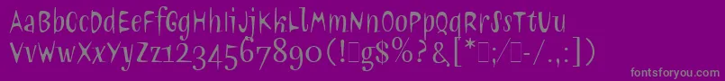 Шрифт NeoNeoLetPlain.1.0 – серые шрифты на фиолетовом фоне