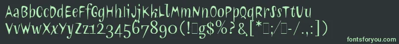 フォントNeoNeoLetPlain.1.0 – 黒い背景に緑の文字