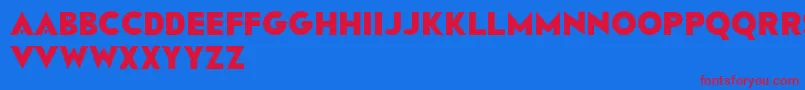 Rainfall Font – Red Fonts on Blue Background