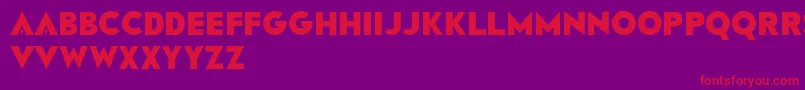 Rainfall Font – Red Fonts on Purple Background