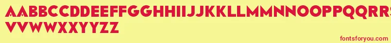 Rainfall Font – Red Fonts on Yellow Background