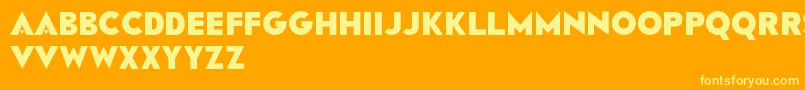 Rainfall Font – Yellow Fonts on Orange Background