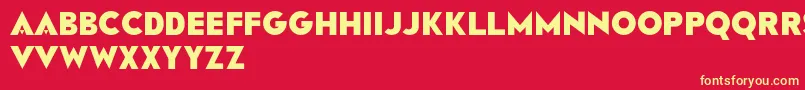 Rainfall Font – Yellow Fonts on Red Background