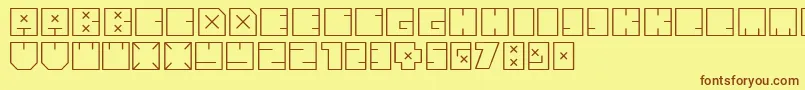 Andrebold Font – Brown Fonts on Yellow Background
