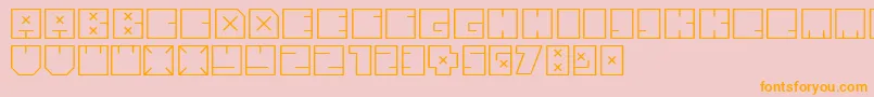 Andrebold Font – Orange Fonts on Pink Background