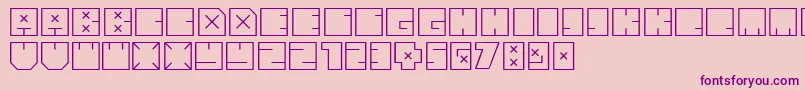 Andrebold Font – Purple Fonts on Pink Background