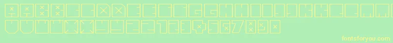 Andrebold-Schriftart – Gelbe Schriften auf grünem Hintergrund