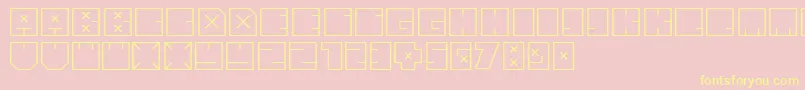 Andrebold Font – Yellow Fonts on Pink Background